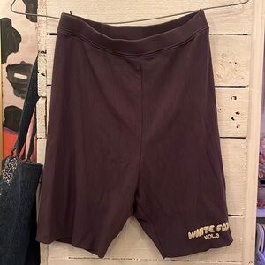 White fox biker shorts worn once